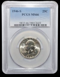 1946-S Silver Washington Quarter PCGS MS66