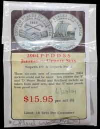 2004 P-P-D-D-S-S Jefferson Update Sets Superb BU & Superb Proof