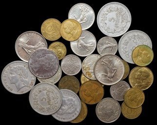 Large Lot Of French Coins Mix Dates And Denominations