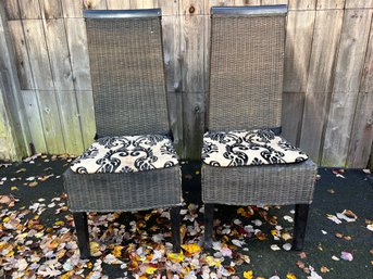 Wicker Dining Chairs For Indoor Outdoor Dining