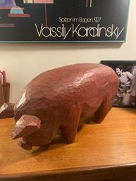Hand Crafted Large Pig Statue