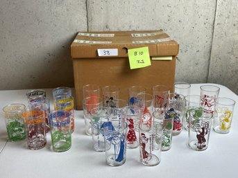 BOX LOT, RARE 1930s Disney Collectible Tumblers, All Star Parade, MORE!