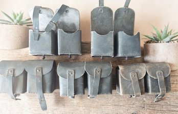 Group Of Vintage WWII Italian Military Ammunition Pouches For Carcano Rifles