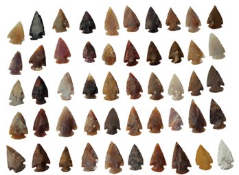 Group 3 Lot Of 50 Native American Arrow Heads Points From Estate Of Life Long Collector