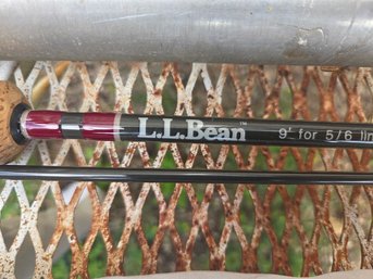 Vintage LL Bean 9 Foot, 2-Piece Fly Fishing Rod With Metal Tube For Storage And Travel - MINT