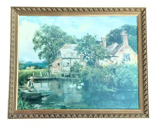 Henry John Yeend King 1855-1924 Fishing On A Quiet Backwater Giclee On Canvas