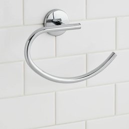 New - Glacier Bay Dorset Towel Ring Chrome Finish
