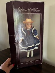 Decor And More Company 'sashay' Porcelain Cowgirl Doll New In Box