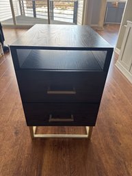 2 Draw Side Table With Charging Ports