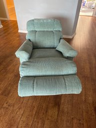 Green Cloth Lazy Boy Reclining Chair