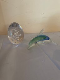 Pair Of Blown Glass
