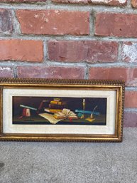 Oil Painting By Frank Lean, A 20th-century Still Life Artist Known For His Detailed And Vibrant Works