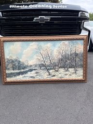 Large Painting Beautiful Frame (signed)