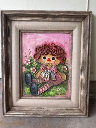 Edna Vierra 3-d Canvas Painting Signed