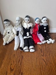 Lot Of 5 Porcelain Dolls.