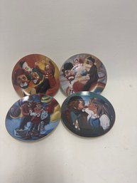 Lot Of 4 Porcelain Plate, Issued In 1981 By Hackett American Collectors Co.