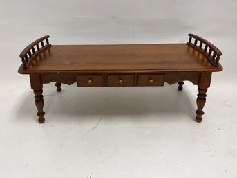Vintage One Draw Coffee Table With Side Rails