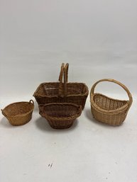 K- Assorted Lot Of Wicker Baskets