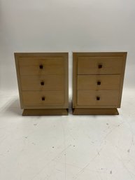Pair Of Mid Century Side Tables 3 Draw
