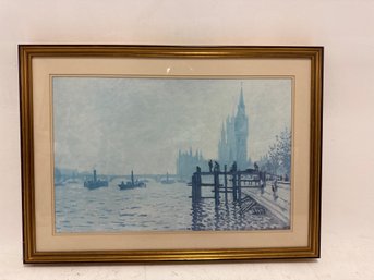 Framed Print Of 'The Thames Below Westminster' By Claude Monet.