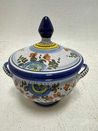 Deruta Hand Painted Sugar Bowl