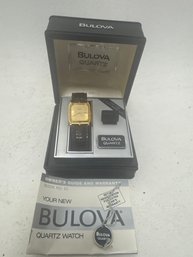 Bulova Vintage Quartz Watch In Case
