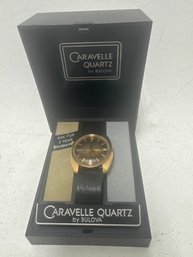 Caravelle By Bulova Vintage Mens Watch  In Case