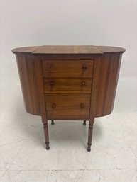 Antique W.K. Cowan Mahogany Martha Washington Sewing Cabinet End Table