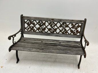 Wood And Metal Bench