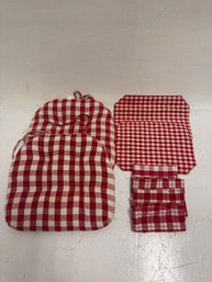 Lot Of 8 Red Checkered Item