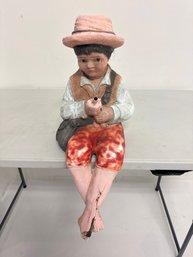 Heavy Solid Figurine Of A Boy.