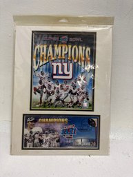 Rare USPS NY Giants Super Bowl XLVI Commemorative Stamped Dated Envelope Photo