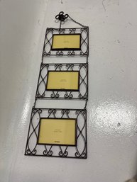 Pier 1 Imports 3 Tier Scroll Hanging Picture Frame In A Dark Brown Wrought Iron Look Finish That Holds 4x6 Inc