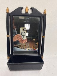 Vintage Emig Cast Iron Federal-style Wall Mirror With A Planter Box.