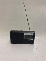 Vintage Sony ICF-38 Portable AM/FM Radio.