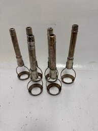 Lot Of 6 Antique Metal Candlestick Holders