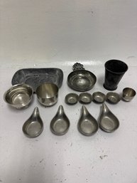 Lot Of 14 Pieces Of Pewter