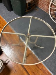 Glass/ Metal Patio Table