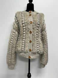 Andriano Grey Chunky Knit Sweater