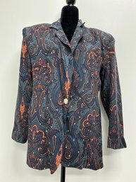 Paisley Print Blazer