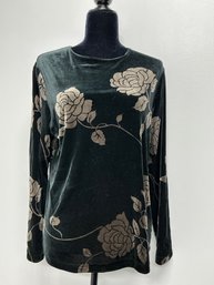 Finity Studio Women's Top Black With Floral Print