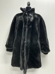 Black Button Front Coat