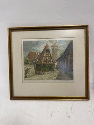 Hand-colored Etching Or Aquatint By The Austrian Artist Hans Figura (18981978).