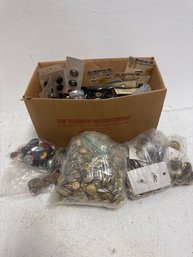 Large Lot Of Antique Buttons