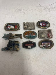 Lot Of 9 Antique Belt Buckles
