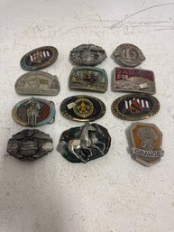 Lot Of 12 Antique Belt Buckles