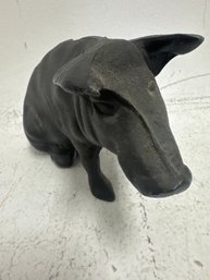 Black Cast Iron Pig Bank
