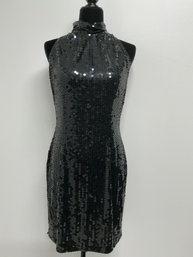 Nite Line Black Sequined Dress