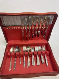 50 Piece Wm. Rogers & Son 'Starlight' Pattern Silver-plated Dinner Fork From 1953.