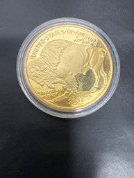 2017 American Buffalo Tribute Proof Coin, Which Is A Gold-plated Replica Rather Than An Official U.S. Mint Gol